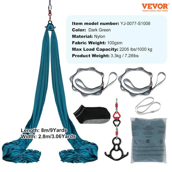VEVOR Aerial Yoga Swing Set, Yards Yoga Hammock Hanging Swing