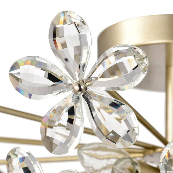 Jojospring Teresa 22.4 in. 6-Light Brushed Silver-ish