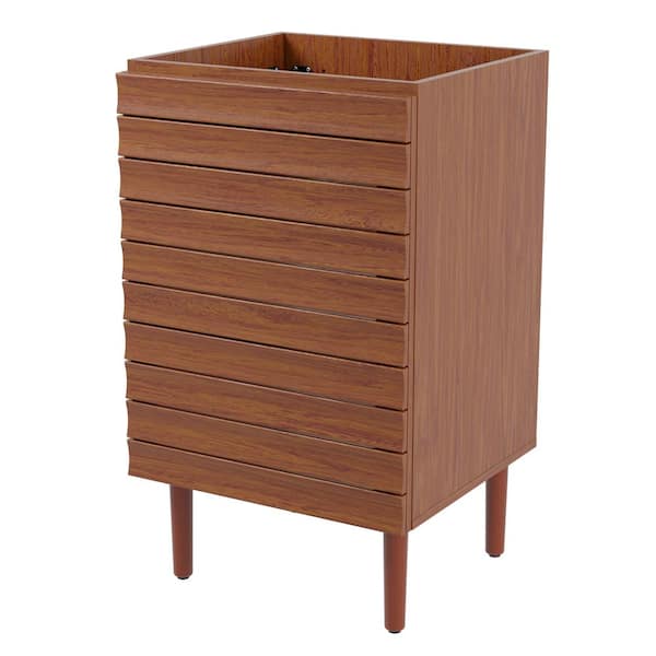 JONATHAN Y Aubert 20 in. W x 18 in. D x 33 in. H 2-Shelf Bath Vanity Cabinet without Top (Sink Basin not Included), Walnut