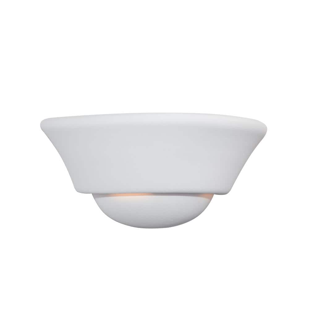 Monetta Modern White Steel Direct Wired Wall Sconce