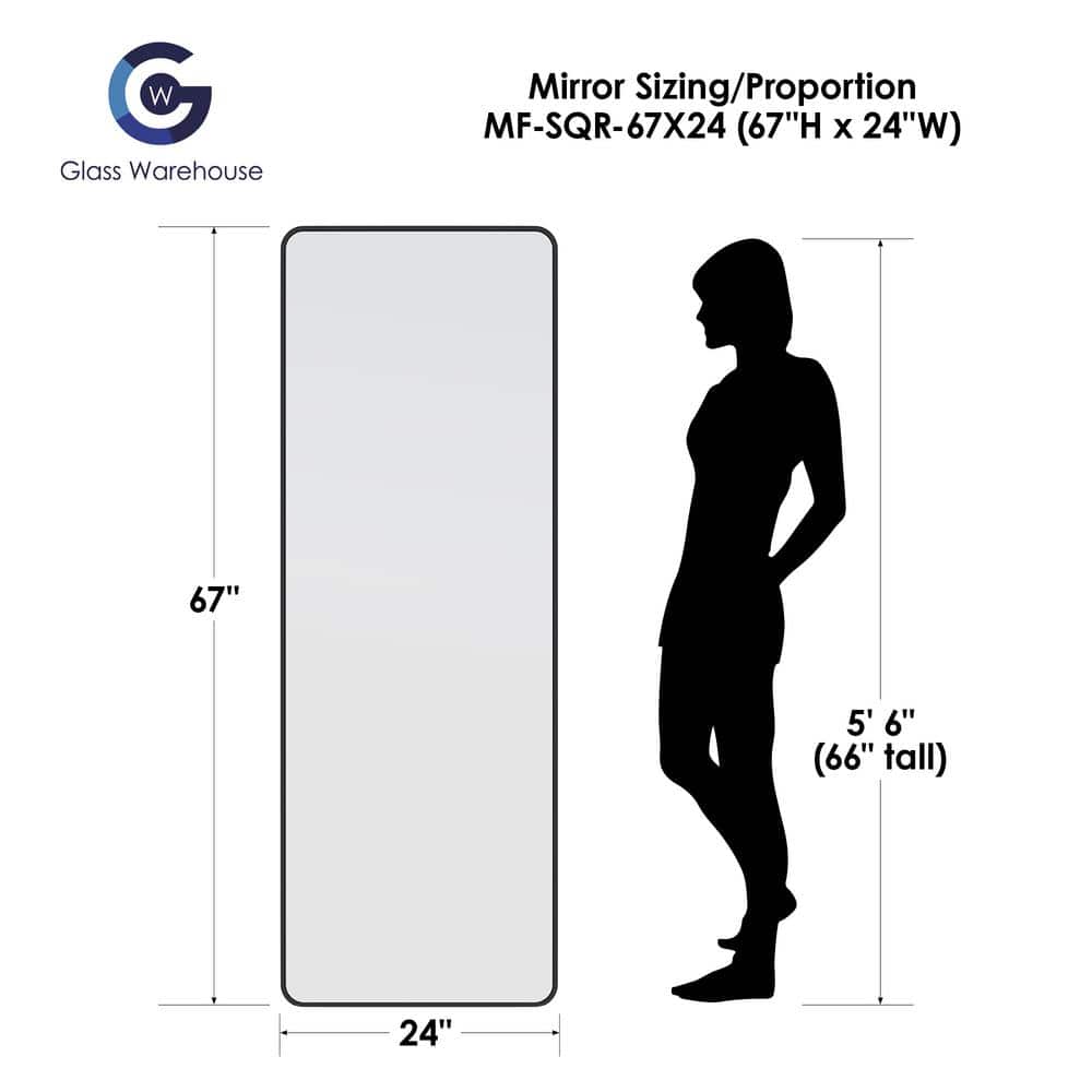 Trinity Full-Length 67" x 24" Rectangular Bronze and Gold Wall Mirror
