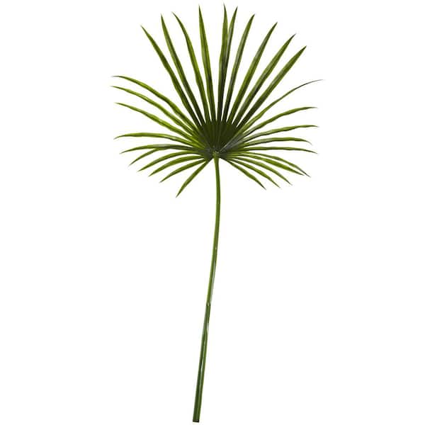 Indoor 50 in. Fan Palm Spray Artificial Plant (2-Set)