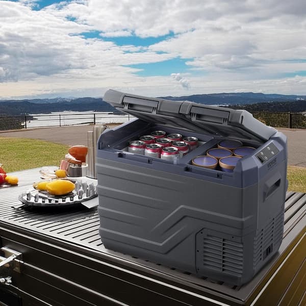 Car Refrigerator 12-Volt Car Refrigerator Fridge 33 qt./32 L Dual Zone Portable Freezer -4°F-68°F Adjustable Range
