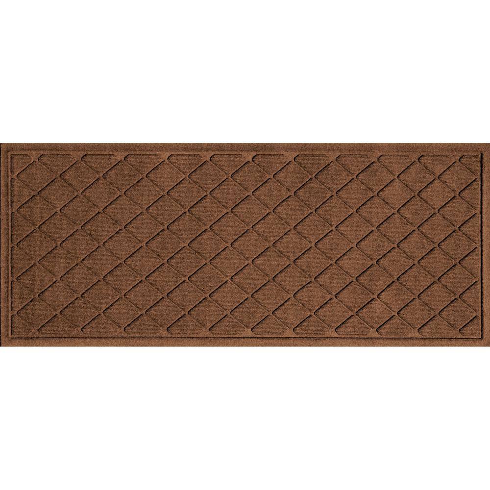 Bungalow Flooring Waterhog Argyle Dark Brown 22 in. x 60 in. PET