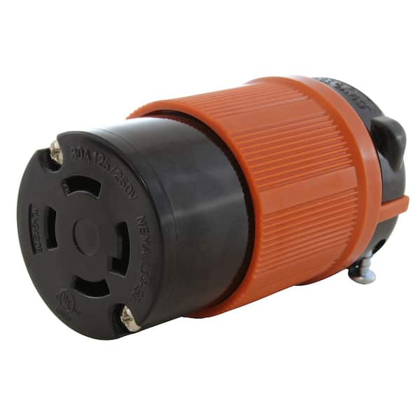 AC Connectors NEMA L14-30R 30 Amp 125/250-Volt 4-Prong Assembly Locking Female Connector