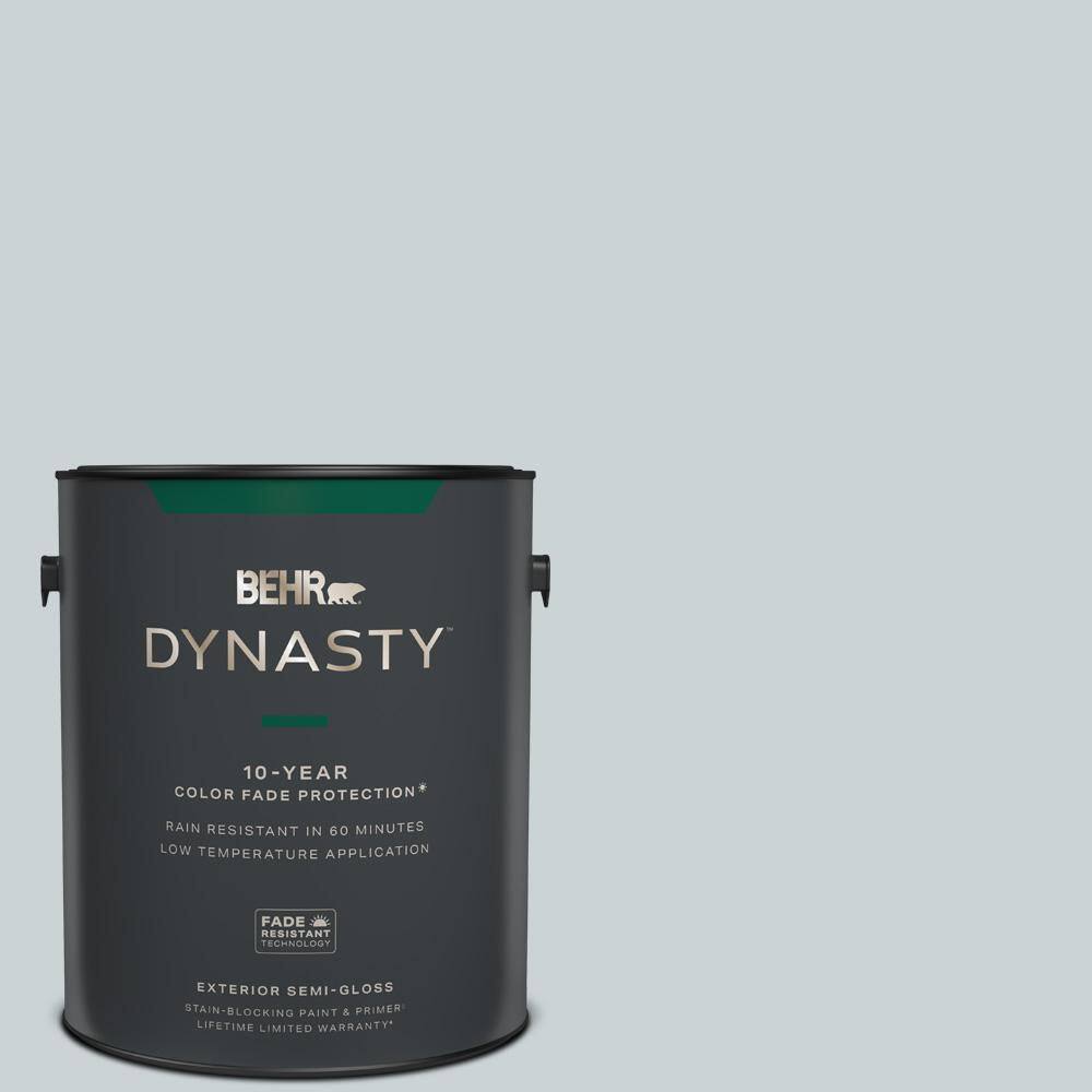 BEHR DYNASTY 1 gal. N4901 Absolute Zero SemiGloss Exterior StainBlocking Paint & Primer