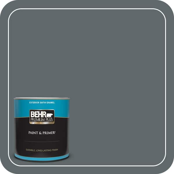 BEHR PREMIUM PLUS 1 qt. #730F-6 Amphibian Satin Enamel Exterior Paint & Primer