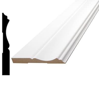 Alexandria Moulding 1/2 in. x 3 in. x 84 in. MDF Primed Fiberboard ...