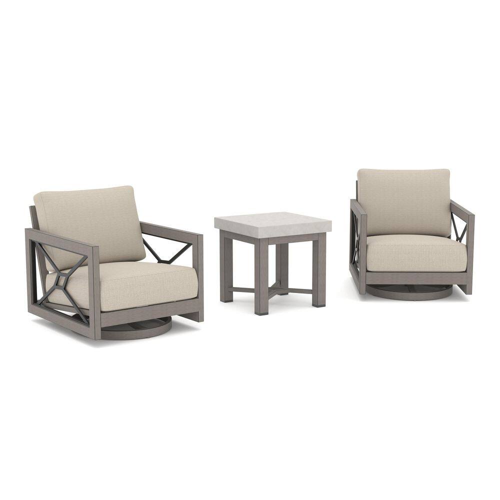 Marindo 3-Piece Aluminum Swivel Outdoor Conversation Set with Sunbrella Cushions price history on PriceWatchPro