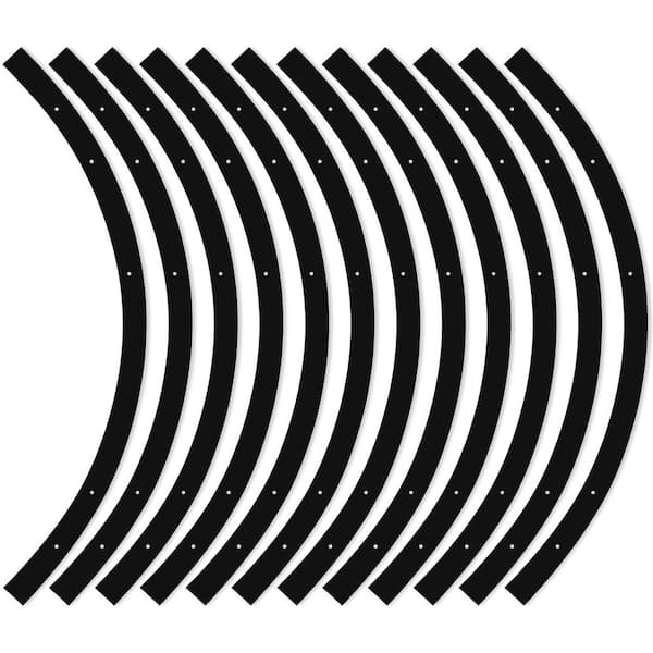 2FT H-Type Curved Track Light Rail, Compatible with Standard 120V Single Circuit 3-Wire H-Track Systems, Black 12 Pack