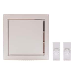 Wireless Plug-In Doorbell Kit with 2 Wireless Push Buttons, White