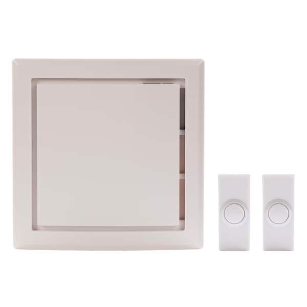 Photo 1 of Wireless Plug-In Doorbell Kit with 2 Wireless Push Buttons, White