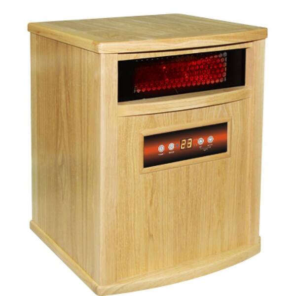 American Comfort 1500-Watt Portable Infrared Heater - Oak solid wood construction