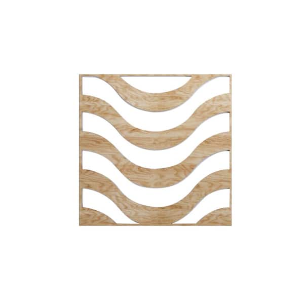Ekena Millwork 15-3/8 in. x 15-3/8 in. x 1/4 in. Red Oak Medium Parker Decorative Fretwork Wood Wall Panels (10-Pack)