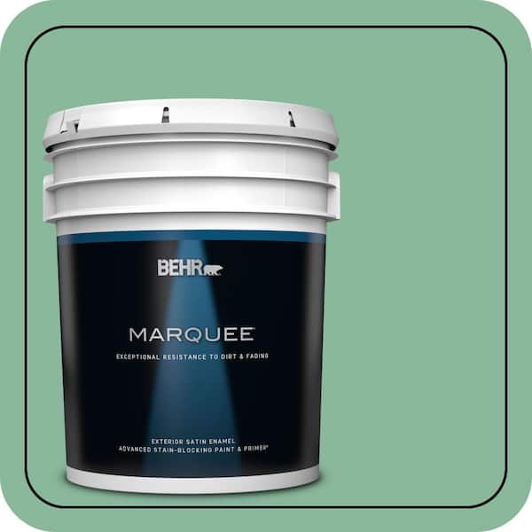 BEHR MARQUEE 5 gal. #470D-4 Garden View Satin Enamel Exterior Paint & Primer