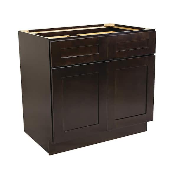 Design House Brookings 12-Inch Drawer Base Cabinet, Espresso Shaker