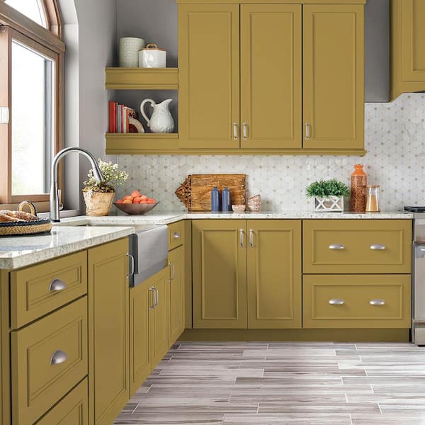 1 qt. #M320-6 Tangy Green Semi-Gloss Enamel Interior/Exterior Cabinet, Door & Trim Paint