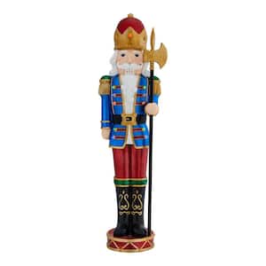 3.5 ft. LED Nutcracker with Axe Holiday Porch Greeter