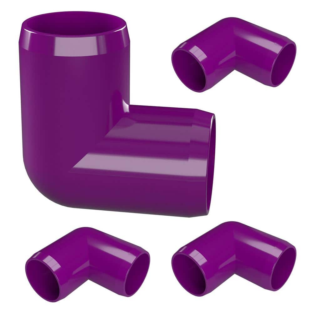 1-1/4 in. Furniture Grade PVC 90-Degree Elbow in Purple (4-Pack) price history on PriceWatchPro