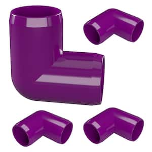 1-1/4 in. Furniture Grade PVC 90-Degree Elbow in Purple (4-Pack)
