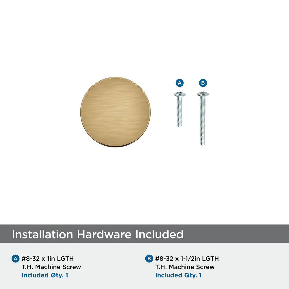 Champagne Bronze Round Cabinet Knob with Mounting Hardware