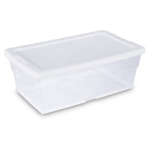 6 Qt. Clear Storage (24-Pack) Bundled with VELCRO Brand Ties (5-Pack)