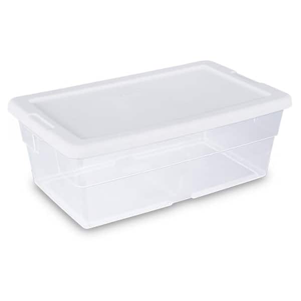 Sterilite 6 Qt. Clear Storage (24-Pack) Bundled with VELCRO Brand Ties (5-Pack)
