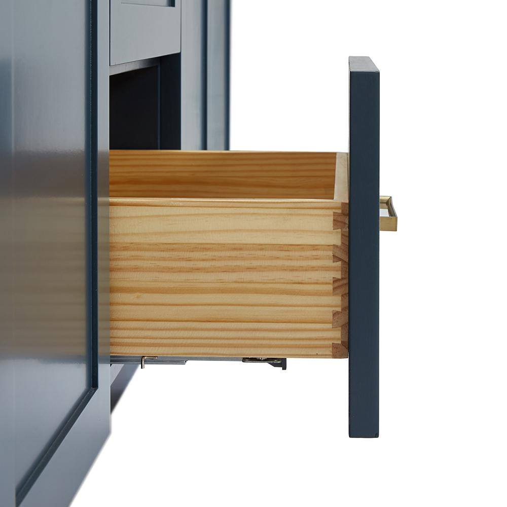 Midnight Blue 72" Double Sink Freestanding Wood Vanity Cabinet