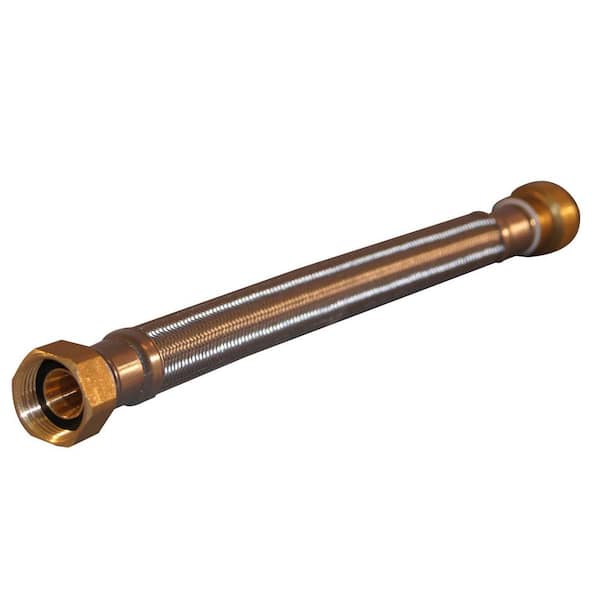 3/4 in. Push-To-Connect x 3/4 in. Female Pipe Thread x 12 in. Braided Stainless Steel Water Heater Connector