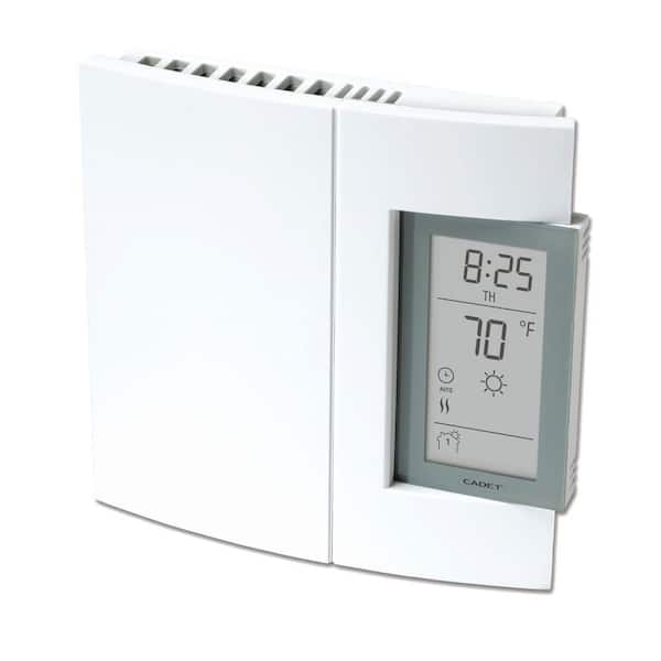 Cadet 16.7 Amp 120/208/240-Volt Single-Pole Electronic 7-Day Programmable Wall Thermostat in White