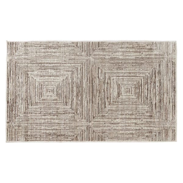 Catalina Gray Doormat 2 ft. x 3 ft. Geometric Polypropylene/Polyester Scatter Area Rug