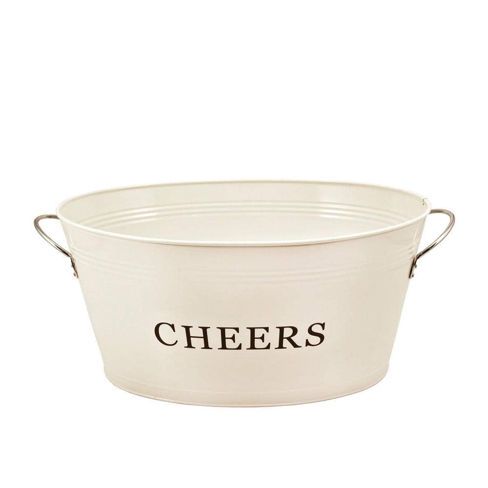 6.3 gal. Painted Durable Galvanized Metal Rustic Farmhouse Style Party Beve