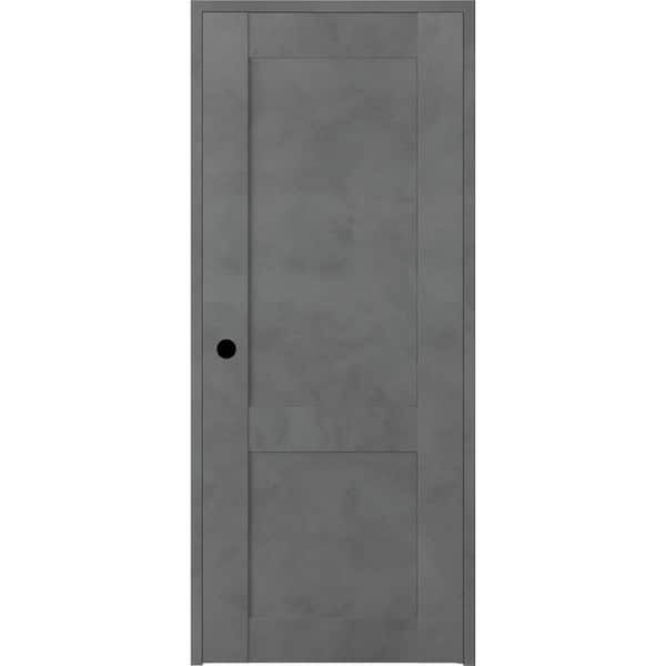 Belldinni Vona 07 R 18 in. x 80 in. Right-Hand Solid Core Dark Urban Prefinished Textured Wood Single Prehung Interior Door