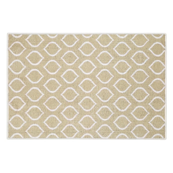 Sussexhome Flower Collection Cotton Heavy Duty Low Pile Area Rug