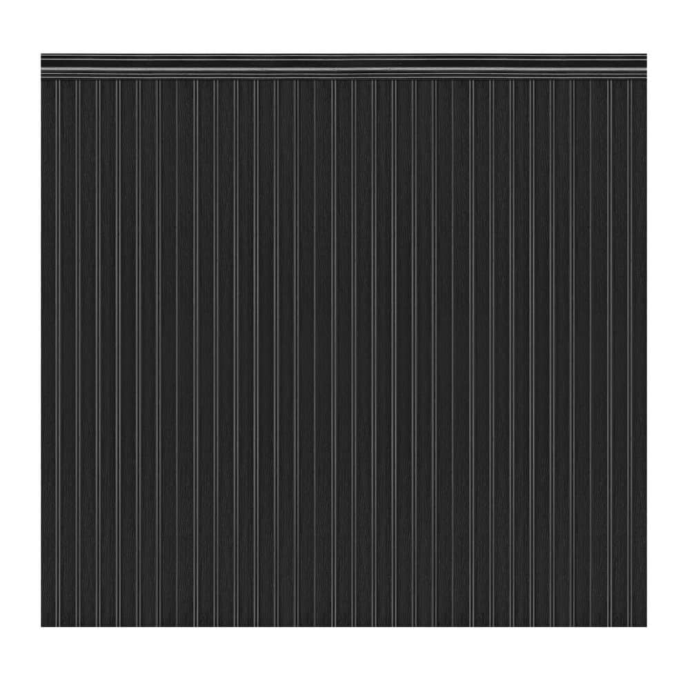 Art3d 1/4 in. D x 7/8 ft. W x 3-1/6 ft. L Matte Black Fluted