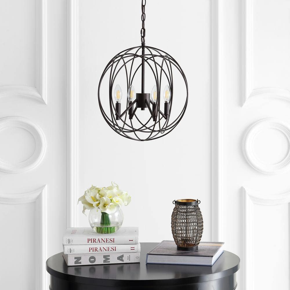 Contemporary 93'' Dark Grey Metalwork LED Pendant Light