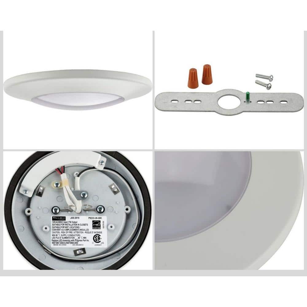 Sleek White 7.5" LED Flush Mount Light with Energy Star