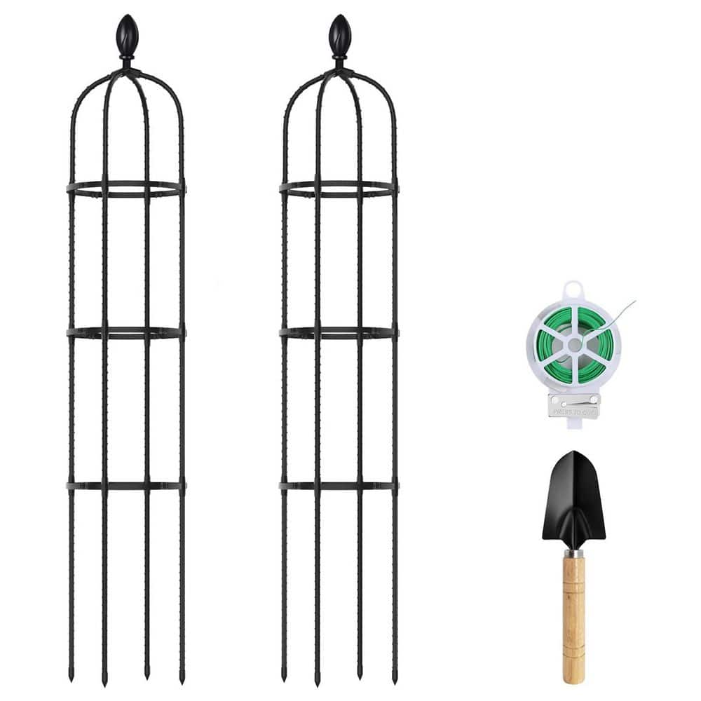 57 Inch Steel Plastic Garden Obelisk Trellis Climbing Plant Tower Support 2 Pack for Outdoor and Indoor Use price history on PriceWatchPro