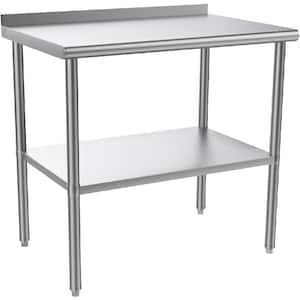 36 x 24 in. Stainless Steel Kitchen Prep Table Kitchen Utility Table