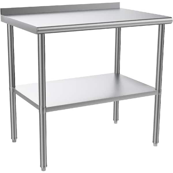 Winado 36 x 24 in. Stainless Steel Kitchen Prep Table Kitchen Utility ...
