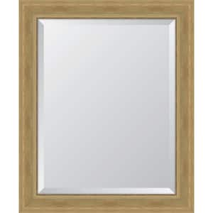 Medium Rectangle Brown Beveled Glass Classic Mirror (28 in. H x 34 in. W)