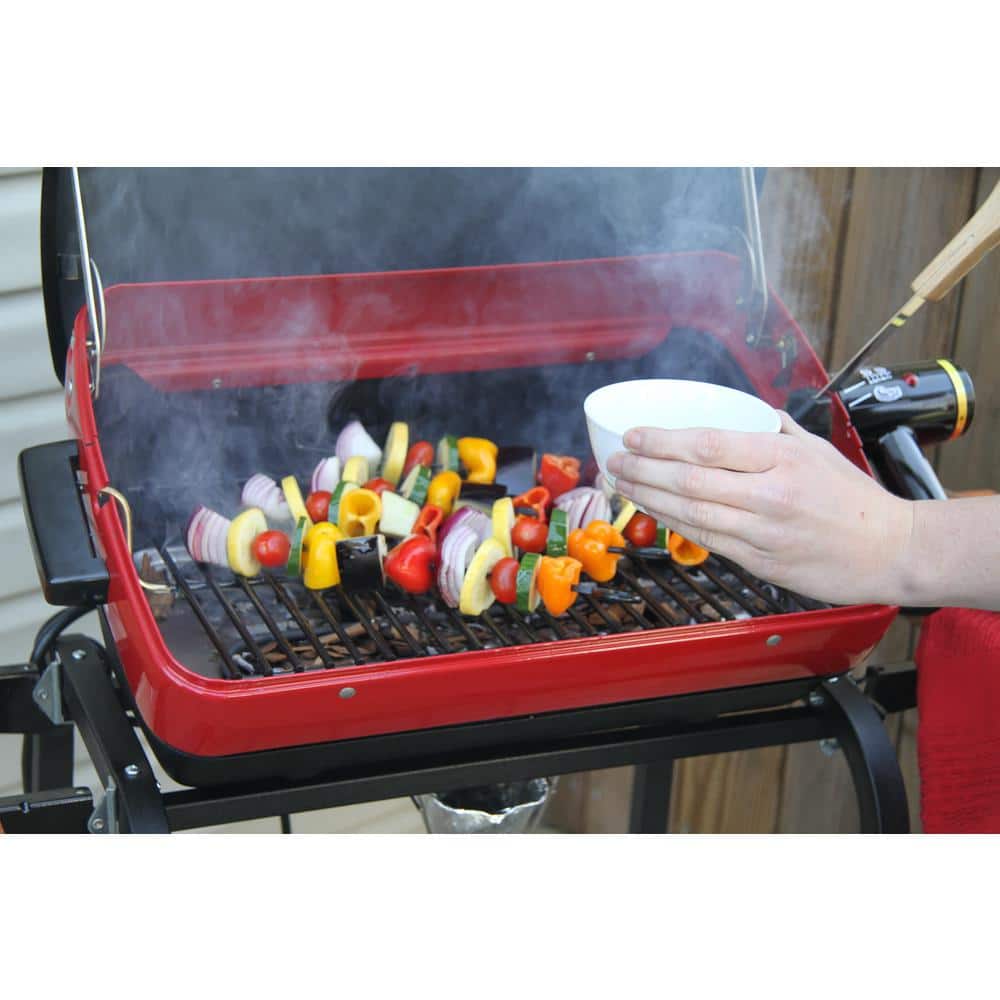 Americana Black Electric Cart Grill with Rotisserie and Smoker