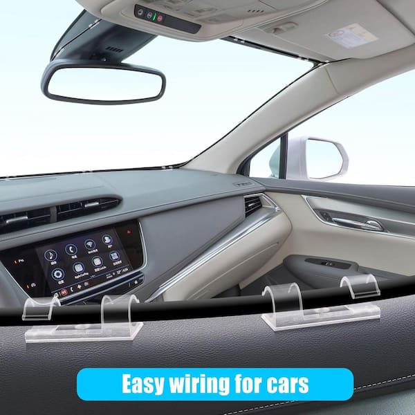 20 PCS Self-Adhesive Cable Clips - Car Wire Management Organizer For GPS & Data Cables