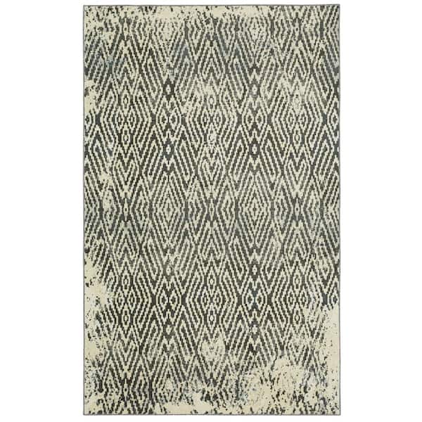 Mohawk Home Maisie Grey 5 ft. x 8 ft. Geometric Area Rug