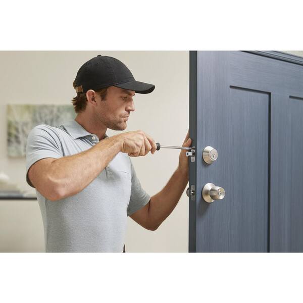 Defiant Brandywine Stainless Steel Keyed Entry Door Knob T8600 The Home  Depot