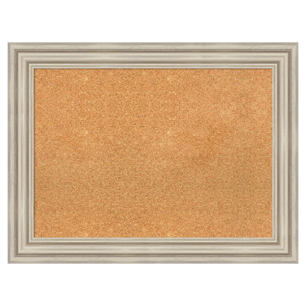 Sierra Silver 34 in. x 26 in. Wood Framed Natural Cork Memo Board price history on PriceWatchPro