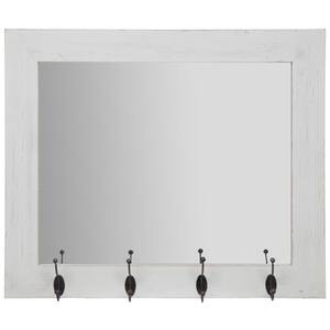 Medium Rectangle White Mirror (22 in. H x 26 in. W)