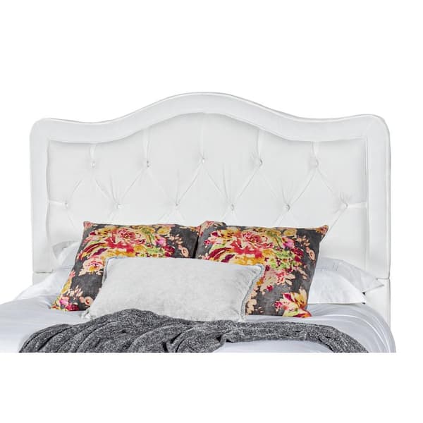 Leffler Home Allure Diamond Tufted Queen Upholstered 64 in W Headboard in Peyton Pearl