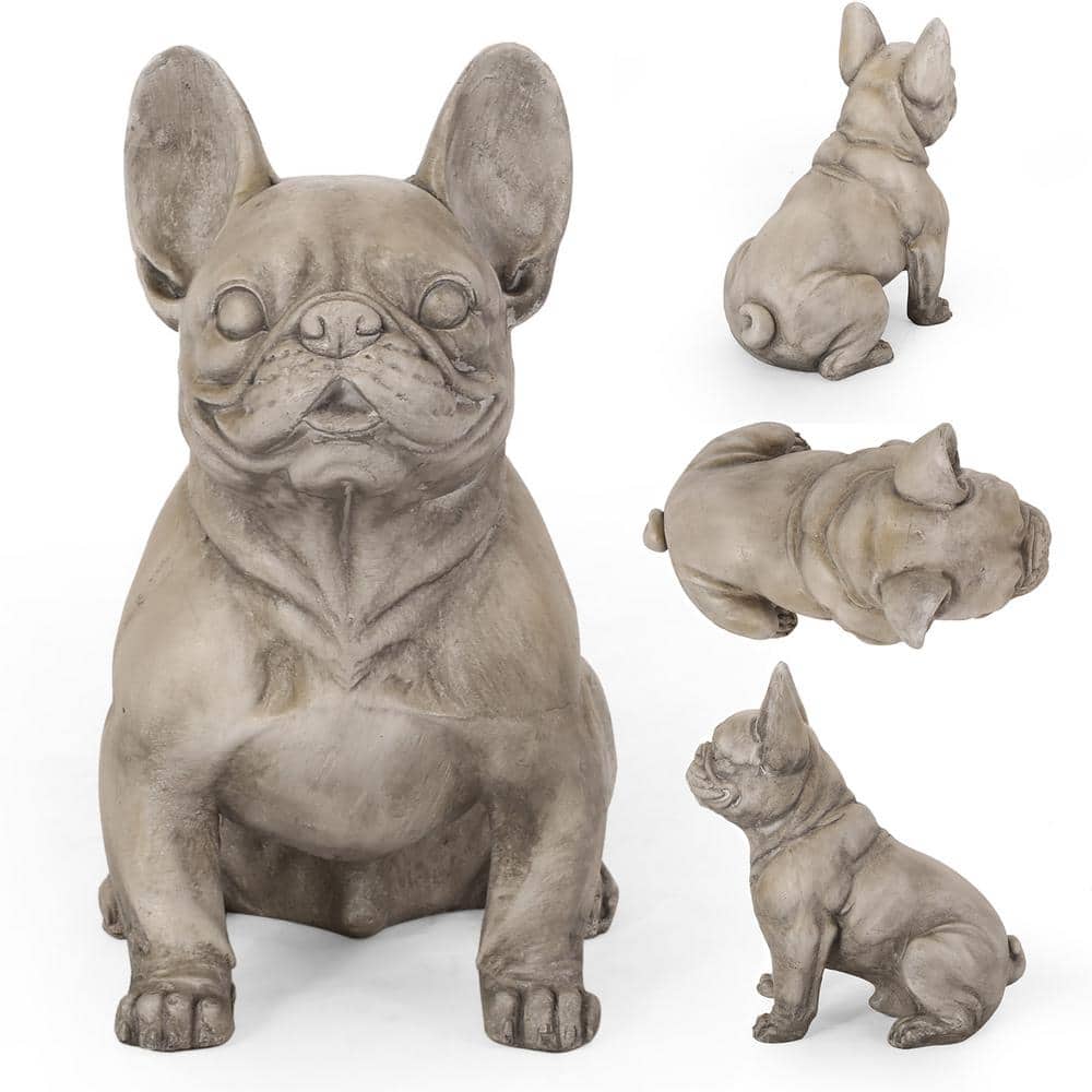 17 in. Rustic Gray French Bulldog Outdoor Patio Garden Statue price history on PriceWatchPro