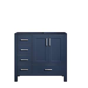 Jacques 36 in. W x 22 in. D Right Offset Navy Blue Bath Vanity without Top